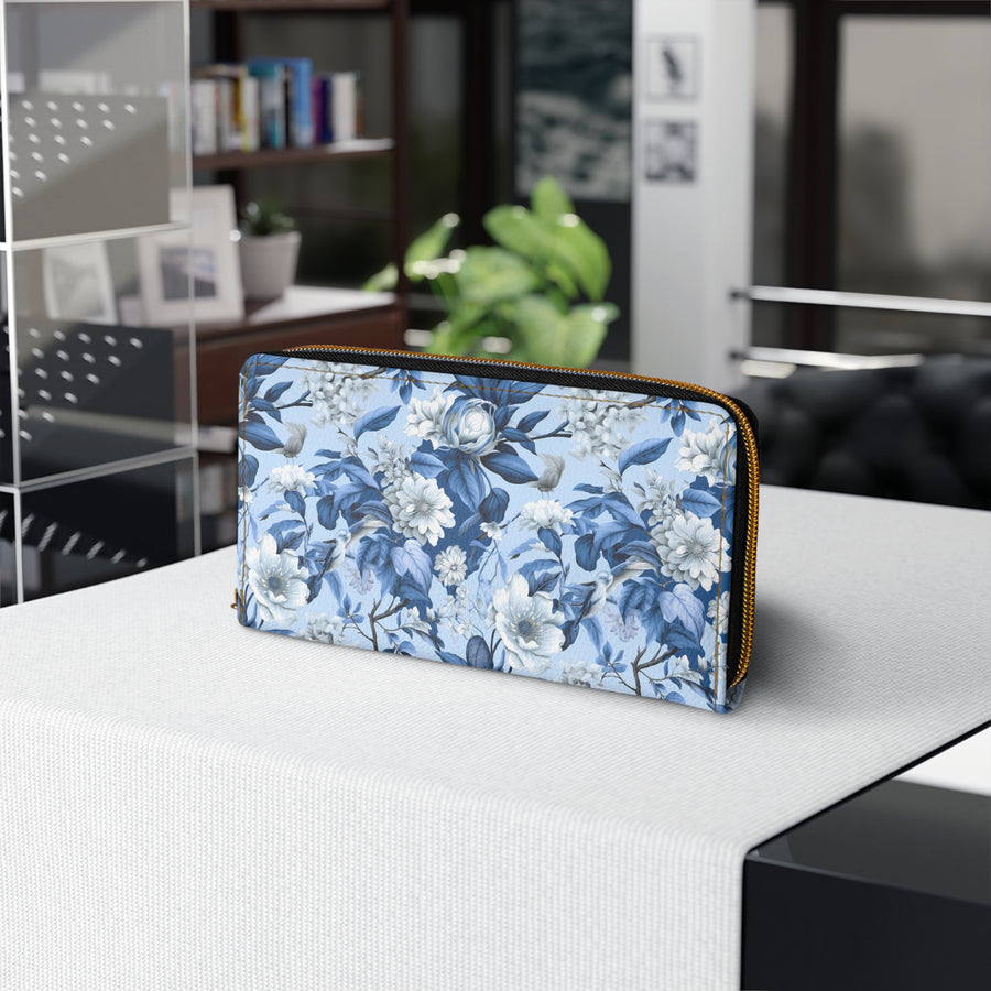 Oriental Bloom Zipper Wallet