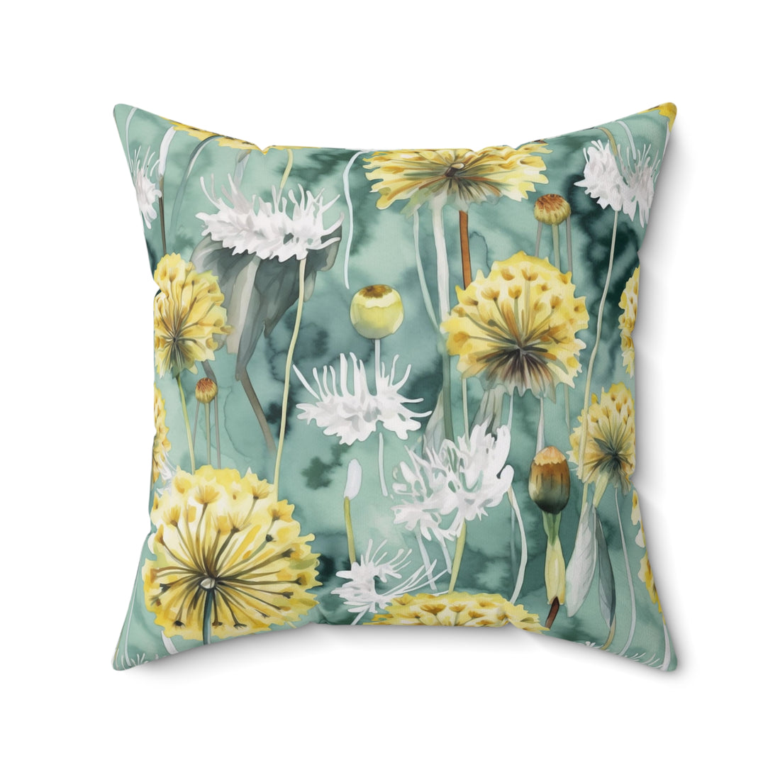 Fun and Dandy Dandelion Spun Polyester Square Pillow