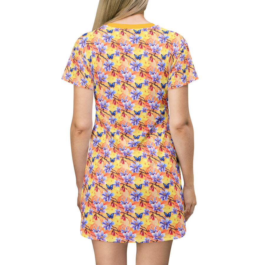 Sunshine Blooms Nightwear T-Shirt Dress