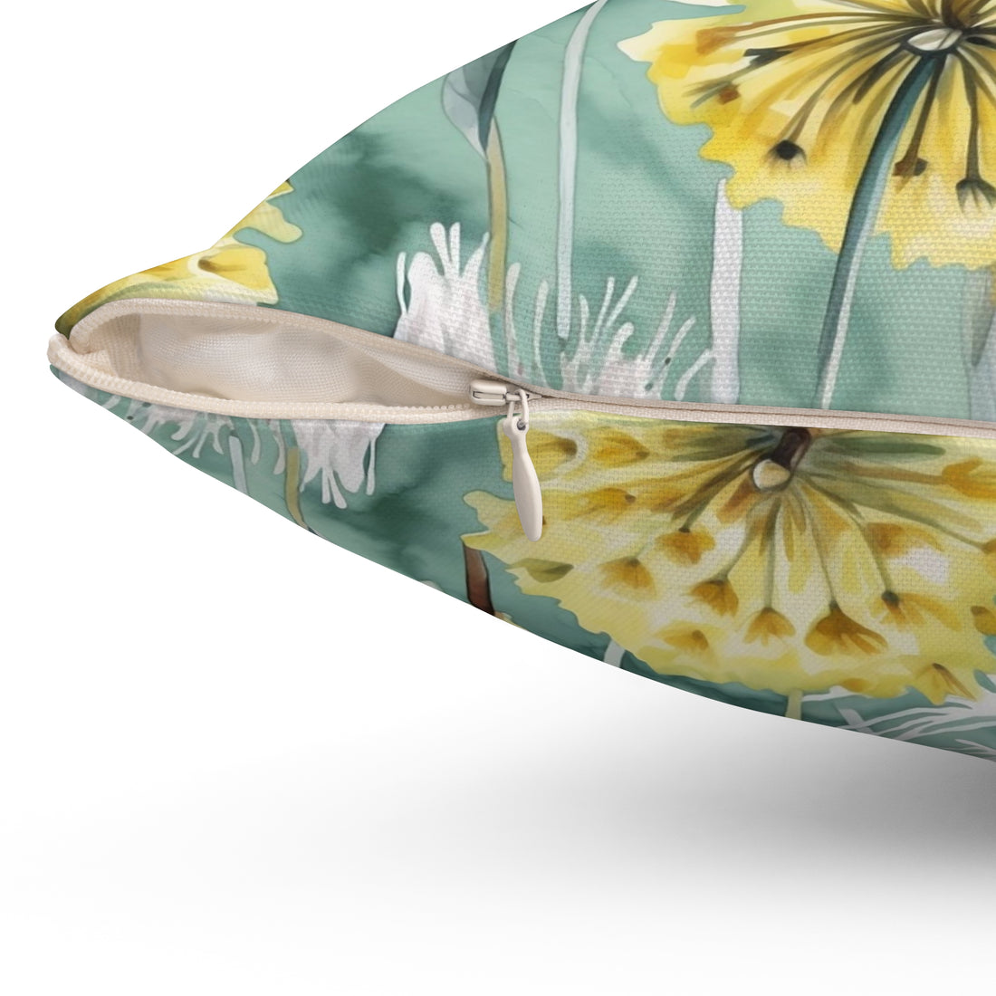 Fun and Dandy Dandelion Spun Polyester Square Pillow