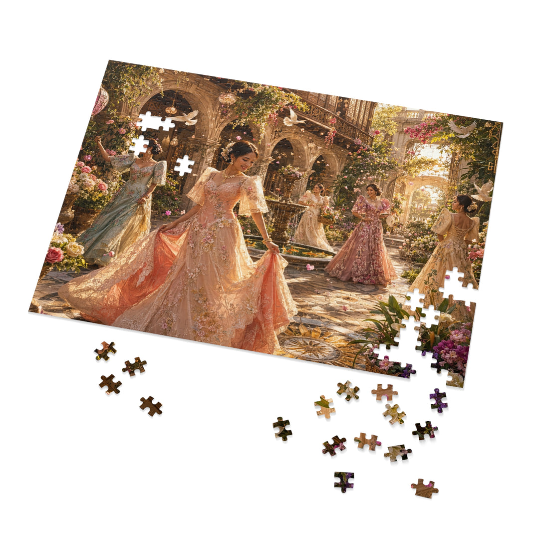 Maria Clara Garden Walk Jigsaw Puzzle with Tin (252, 500, 1000 pieces)