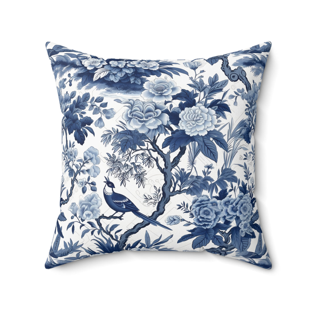 Tropical Chinoiserie Spun Polyester Square Pillow