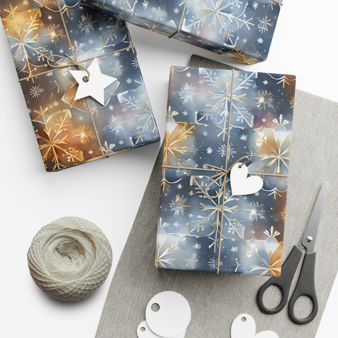 Gold Silver Holiday Glamour Gift Wrap Papers