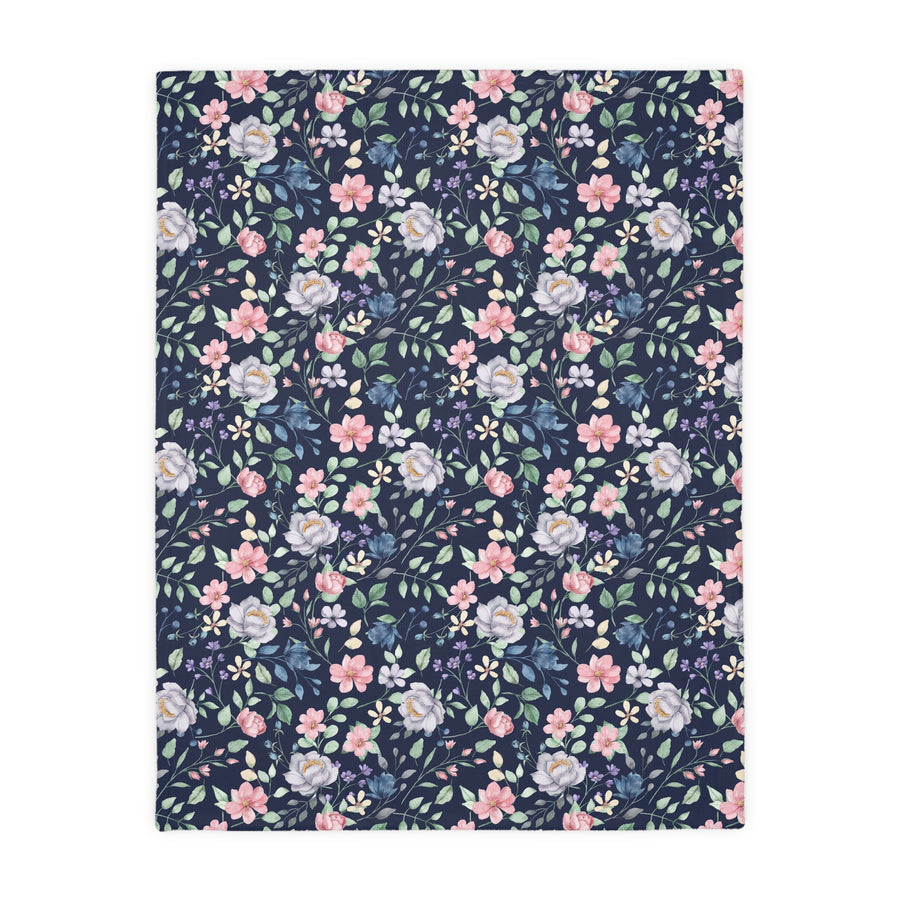 Petals of Bliss Reversible Velveteen Minky Blanket