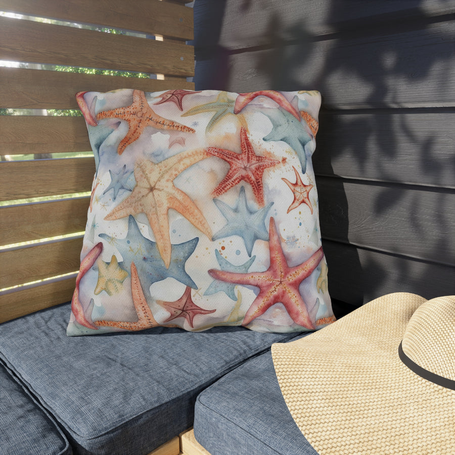 Starfish Beach Vibe Patterned Outdoor Pillows