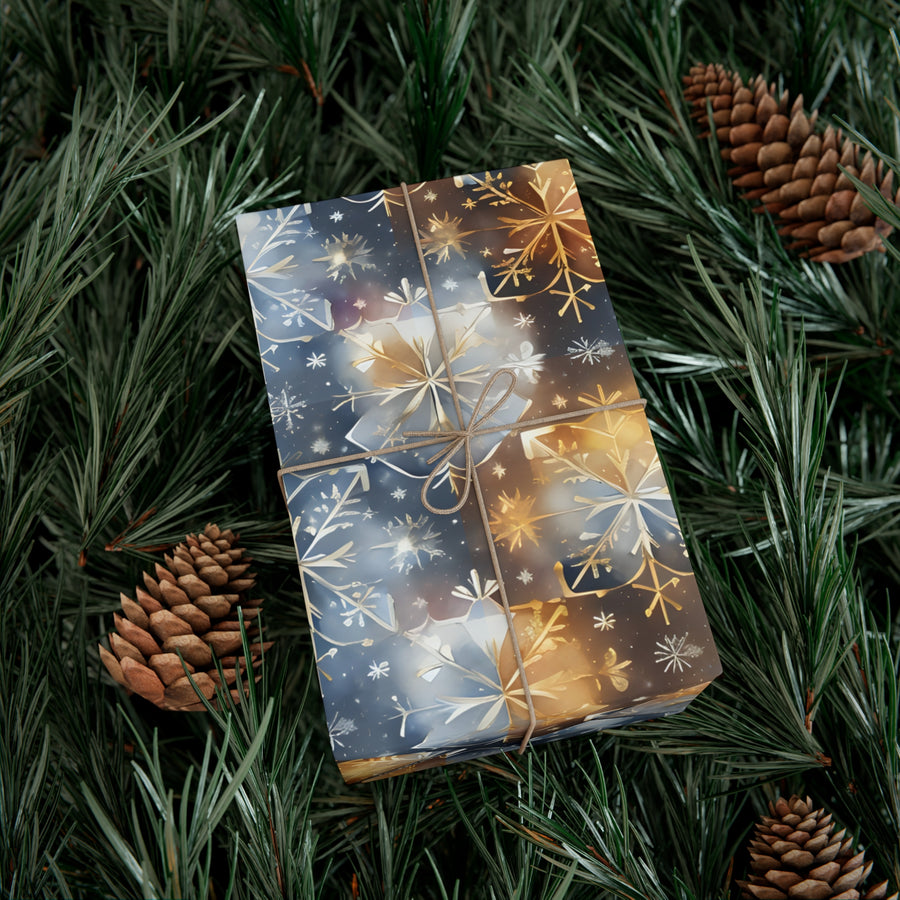 Gold Silver Holiday Glamour Gift Wrap Papers
