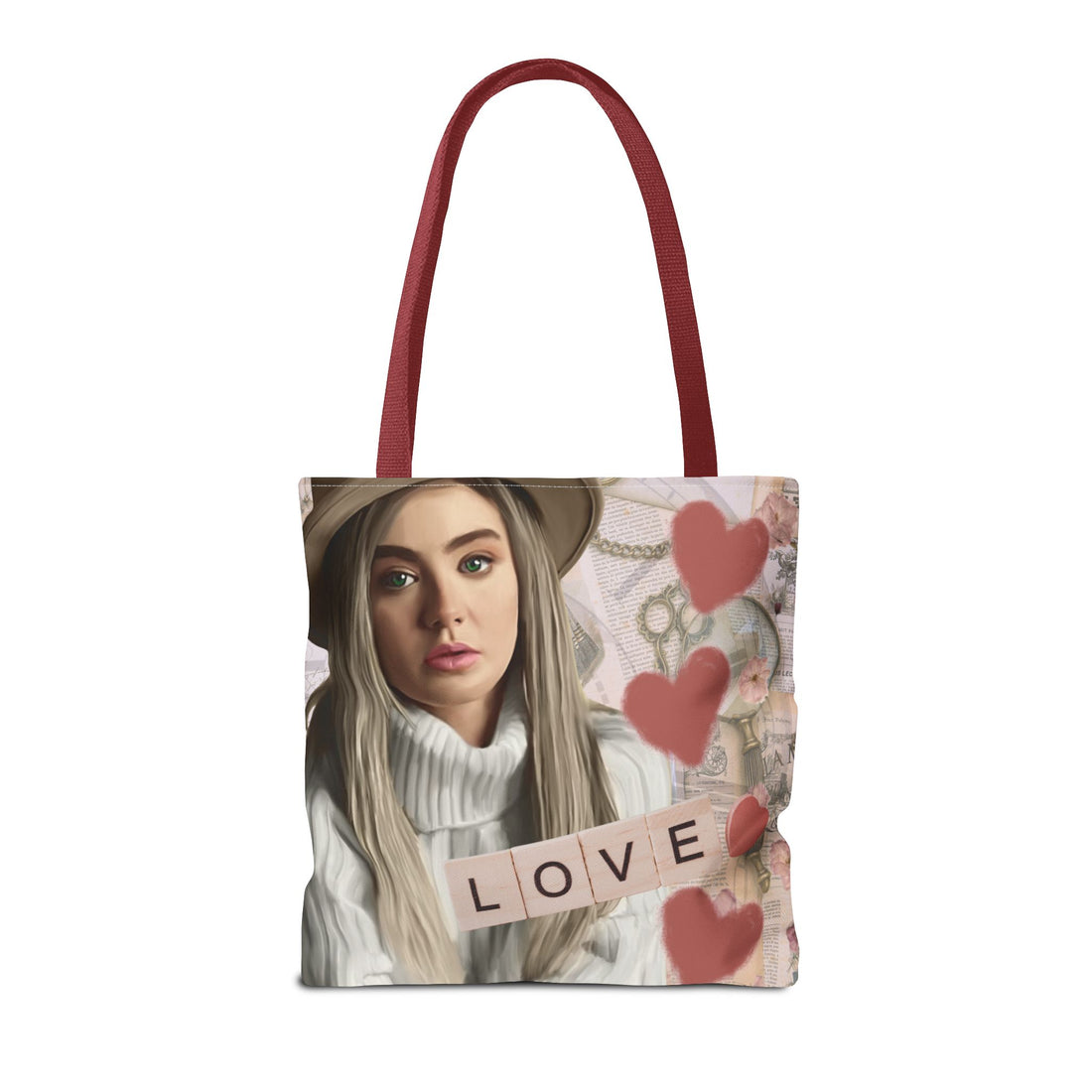Love Tote Bag | Romantic Aesthetic Tote Bag for Women, Book Lovers, Dreamers & Everyday Elegance