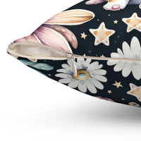 Chihuahua Daisy Midnight Stars Spun Polyester Square Pillow
