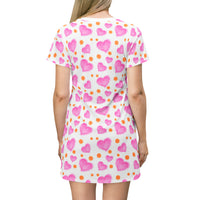 Sweetheart Nightgown T-Shirt Dress (AOP)