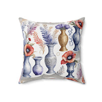 Silver Elegance Spun Polyester Square Pillow