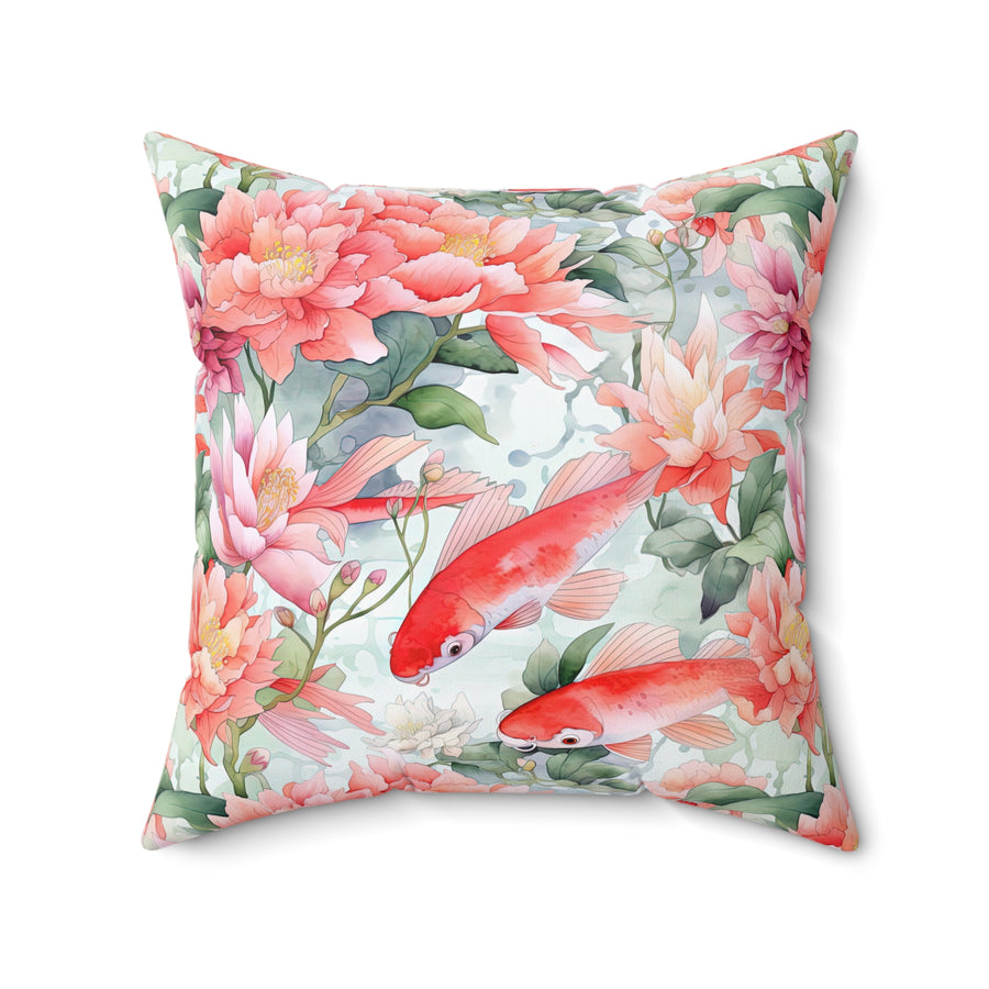 Just Keep Swimming Spun Polyester Square Pillow