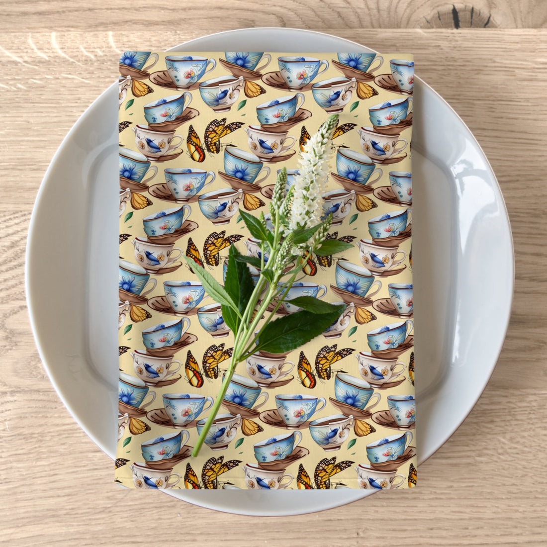 Garden High Tea Polyester Table Napkins