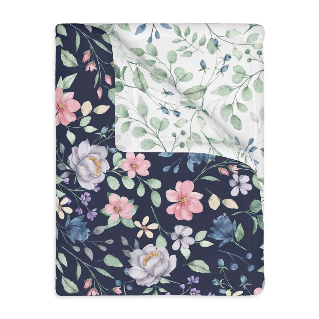 Petals of Bliss Reversible Velveteen Minky Blanket