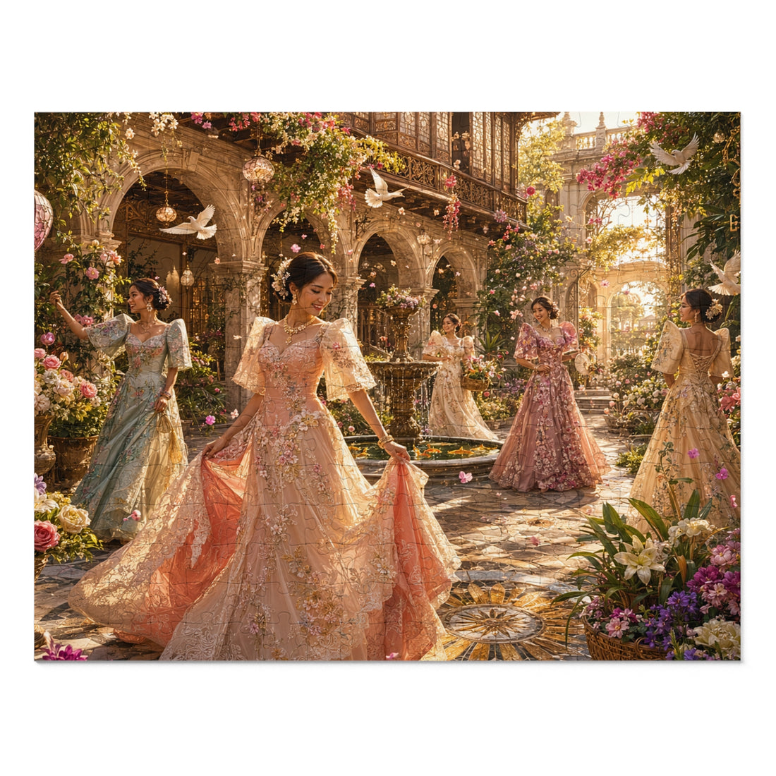 Maria Clara Garden Walk Jigsaw Puzzle with Tin (252, 500, 1000 pieces)