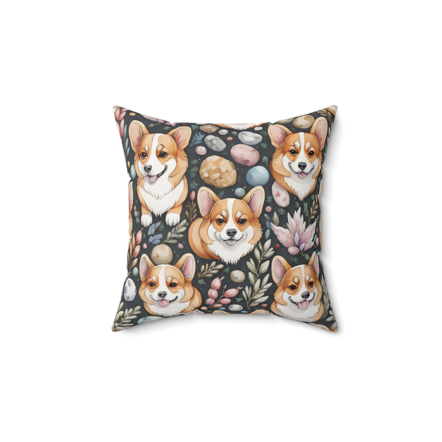 Corgis Spun Polyester Square Pillow