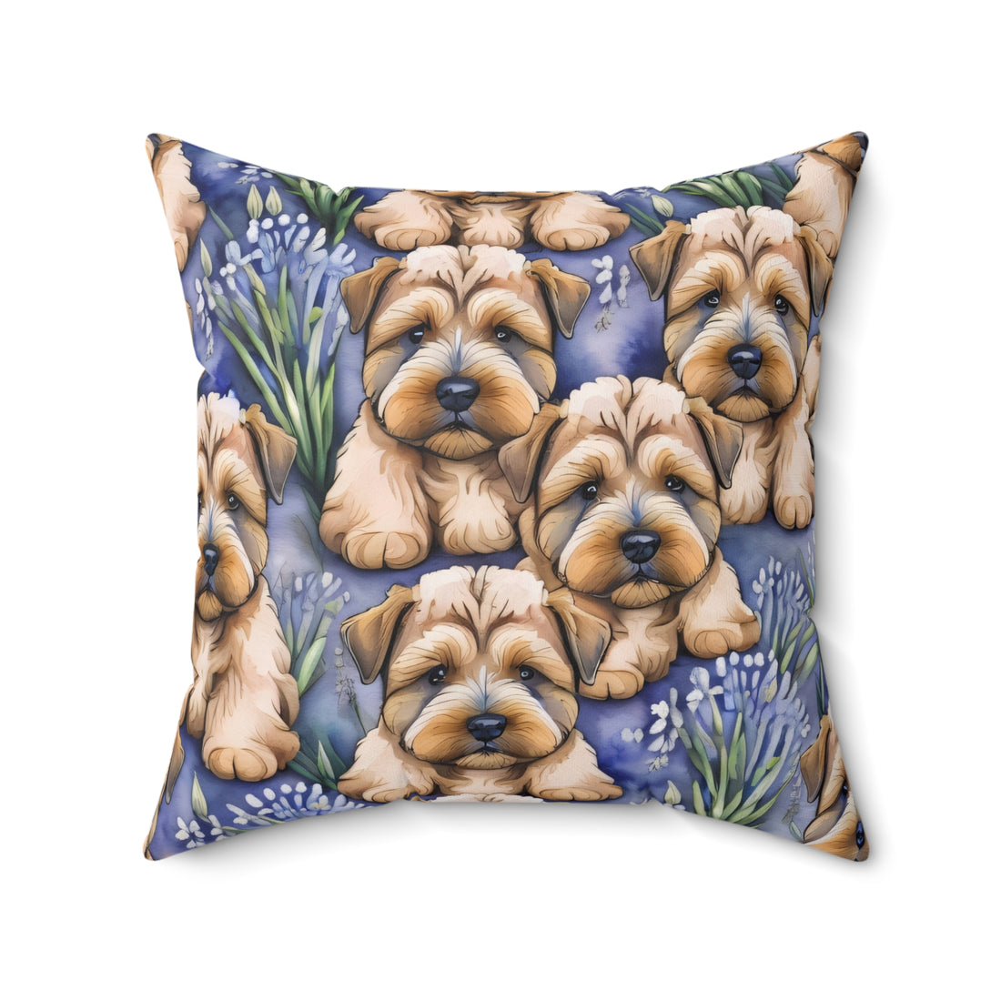 Dandelion Wheaten Spun Polyester Square Pillow