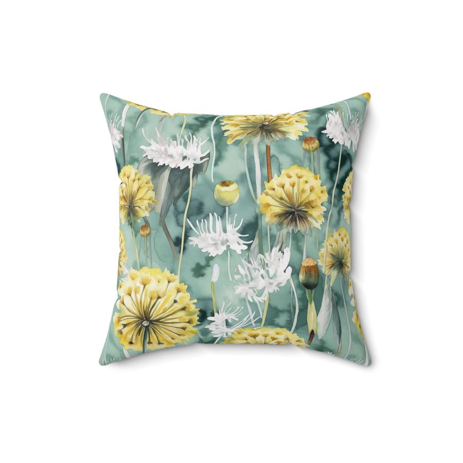 Fun and Dandy Dandelion Spun Polyester Square Pillow