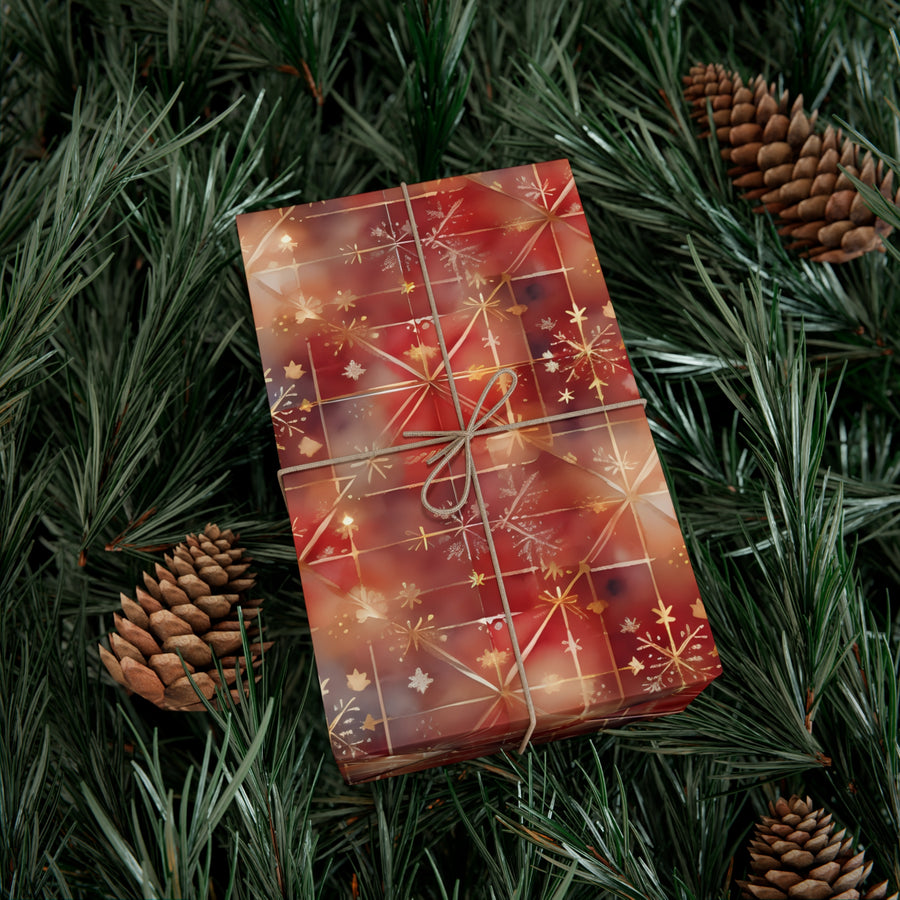 Red Gold Gift Wrap Papers