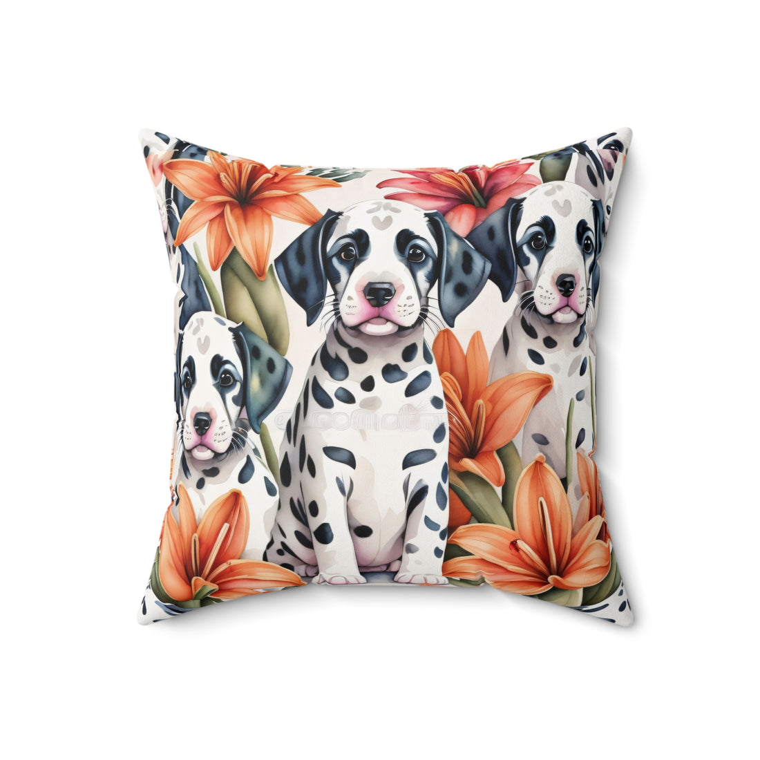 Dalmatian Delight:  Tiger Lily Dreams Pillow