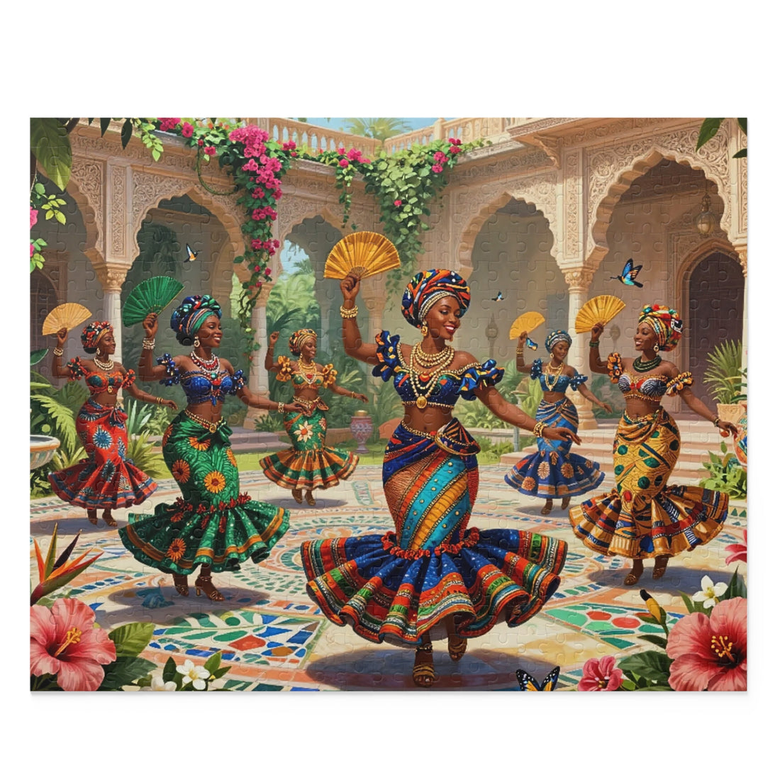 African Heritage Courtyard Celebration Puzzle (120, 252, 500-Piece)