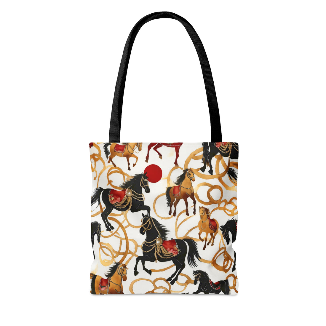 Equine Chainlink Elegance Luxury Shopping Tote Bag