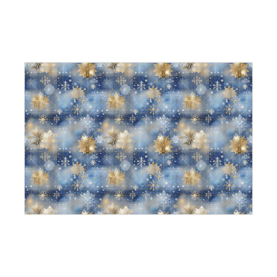 Golden Snowflake In The Sky Gift Wrap Papers