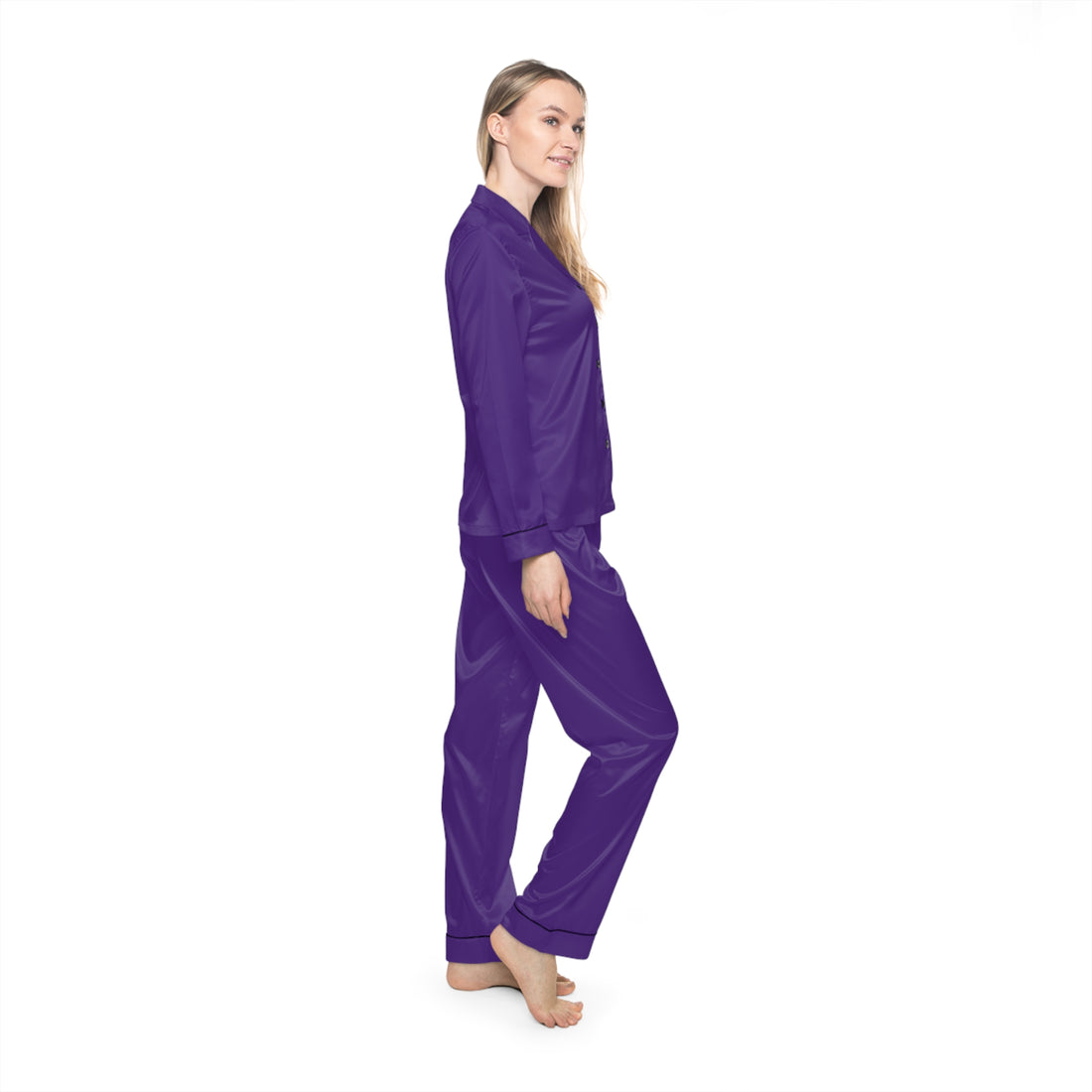 Purple Women's Luxury Satin Pajamas