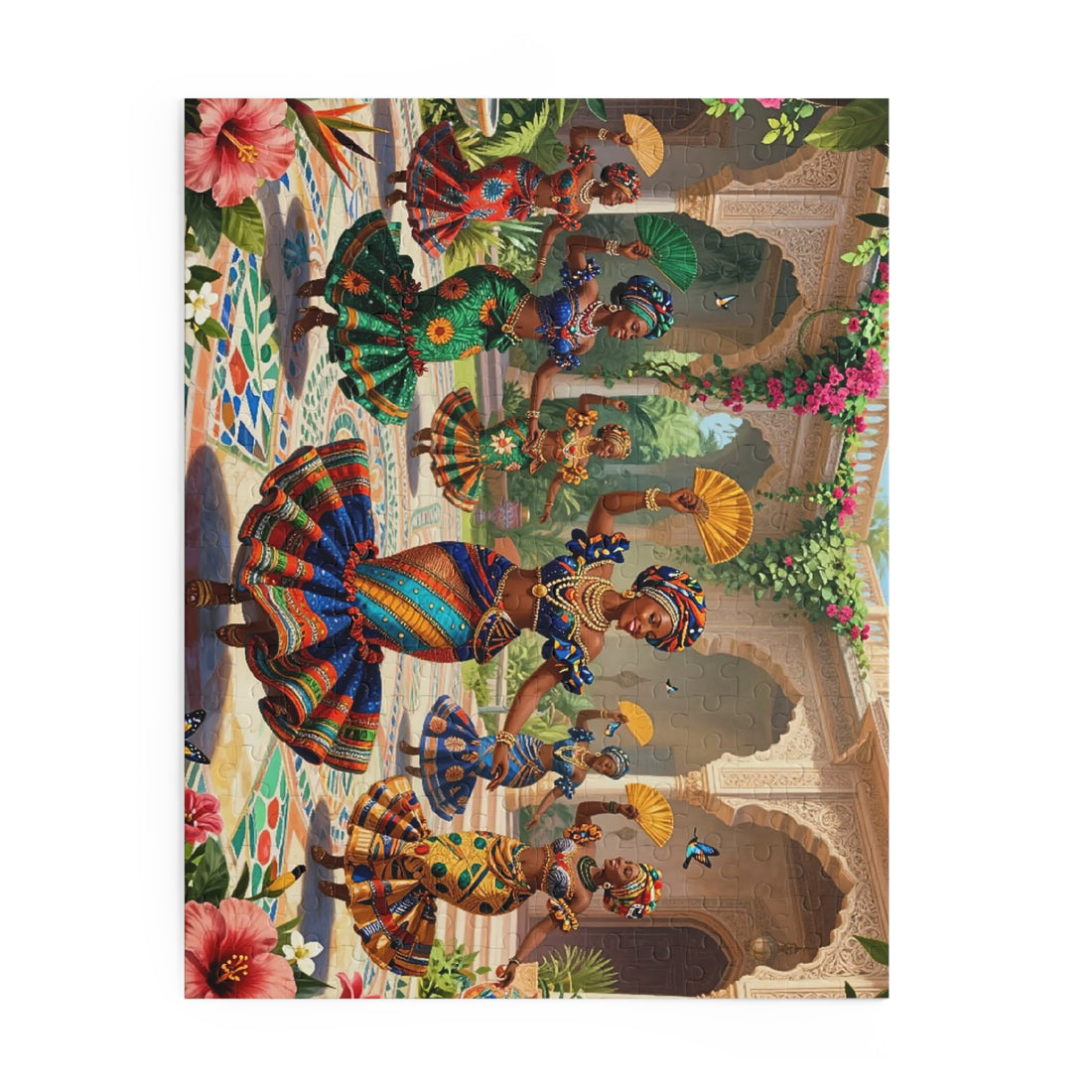 African Heritage Courtyard Celebration Puzzle (120, 252, 500-Piece)