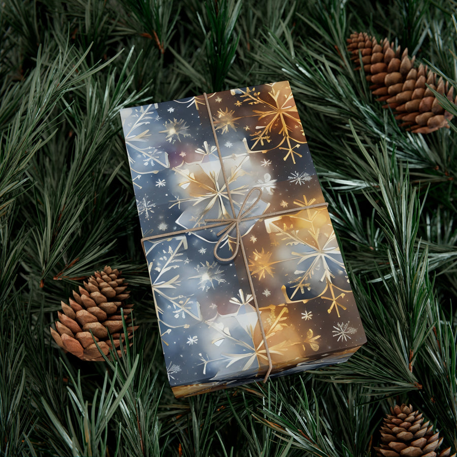 Gold Silver Holiday Glamour Gift Wrap Papers