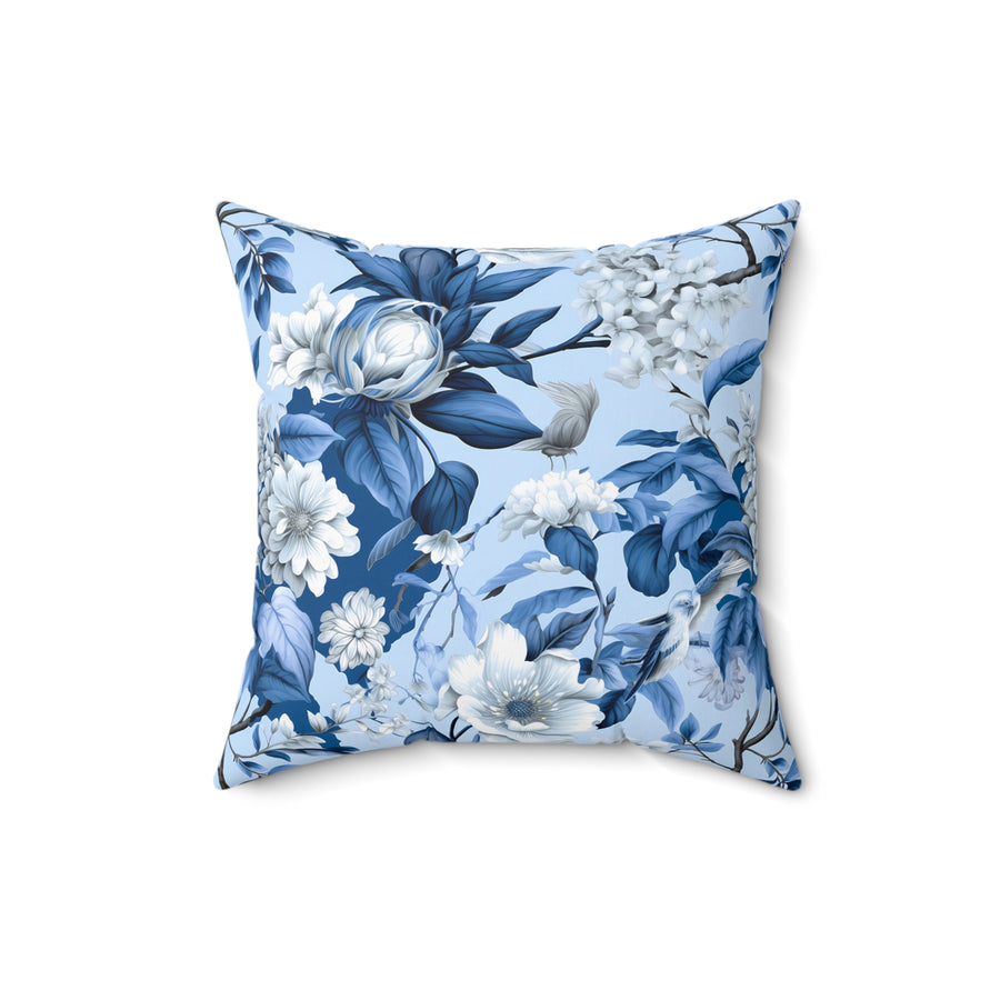 Royal Bloom Spun Polyester Square Pillow