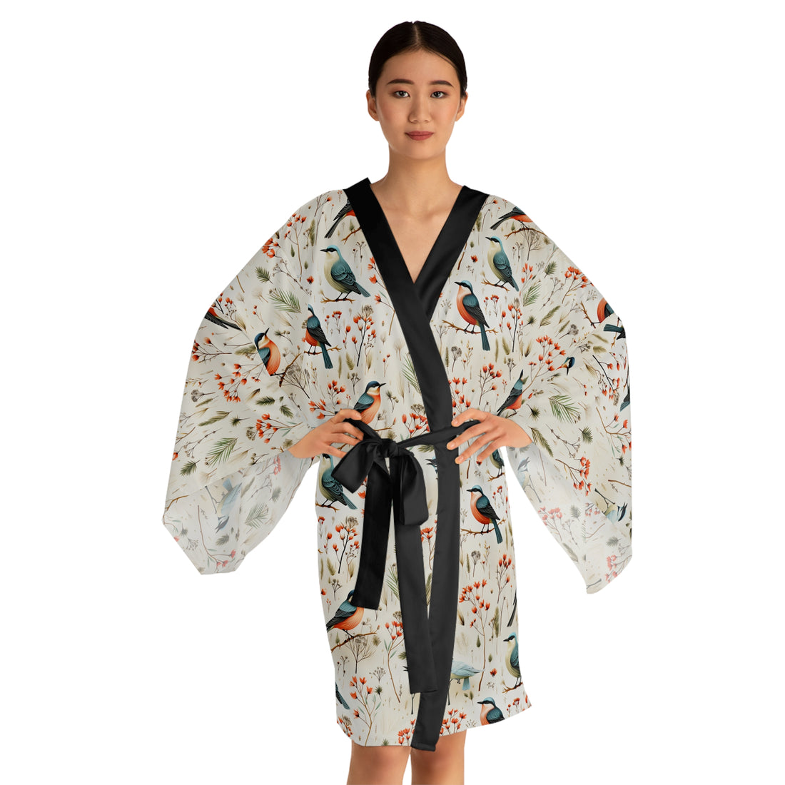 Aviary Sitting Pretty Long Sleeve Kimono Robe