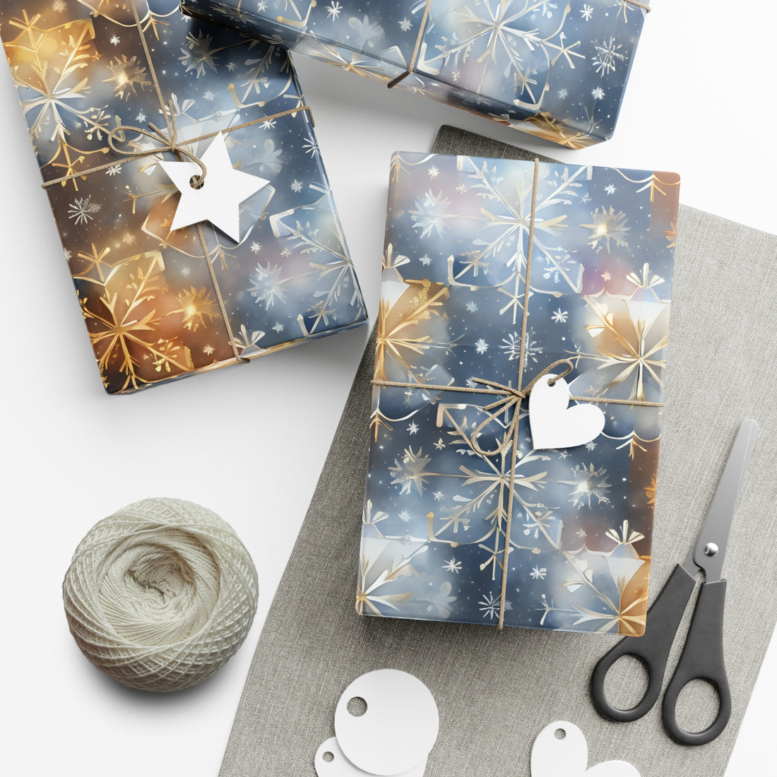 Gold Silver Holiday Glamour Gift Wrap Papers