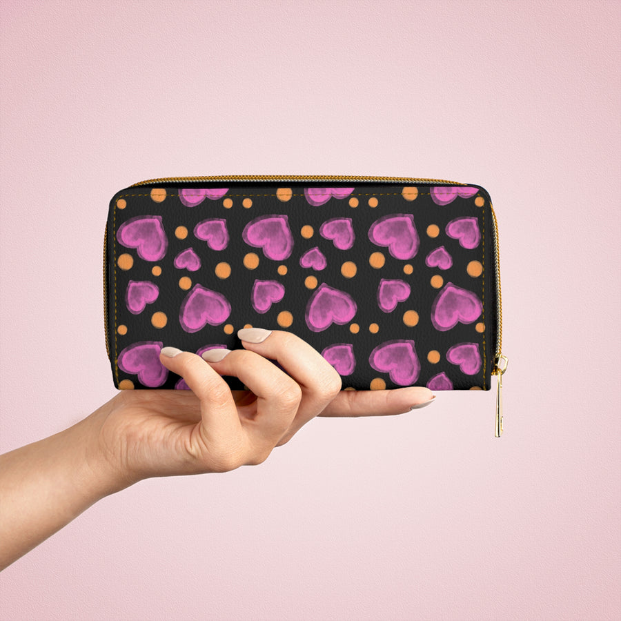 Heart In The Dark Zipper Wallet