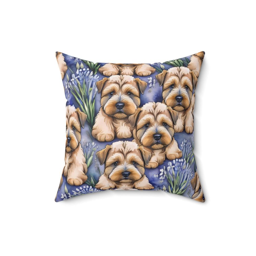 Dandelion Wheaten Spun Polyester Square Pillow