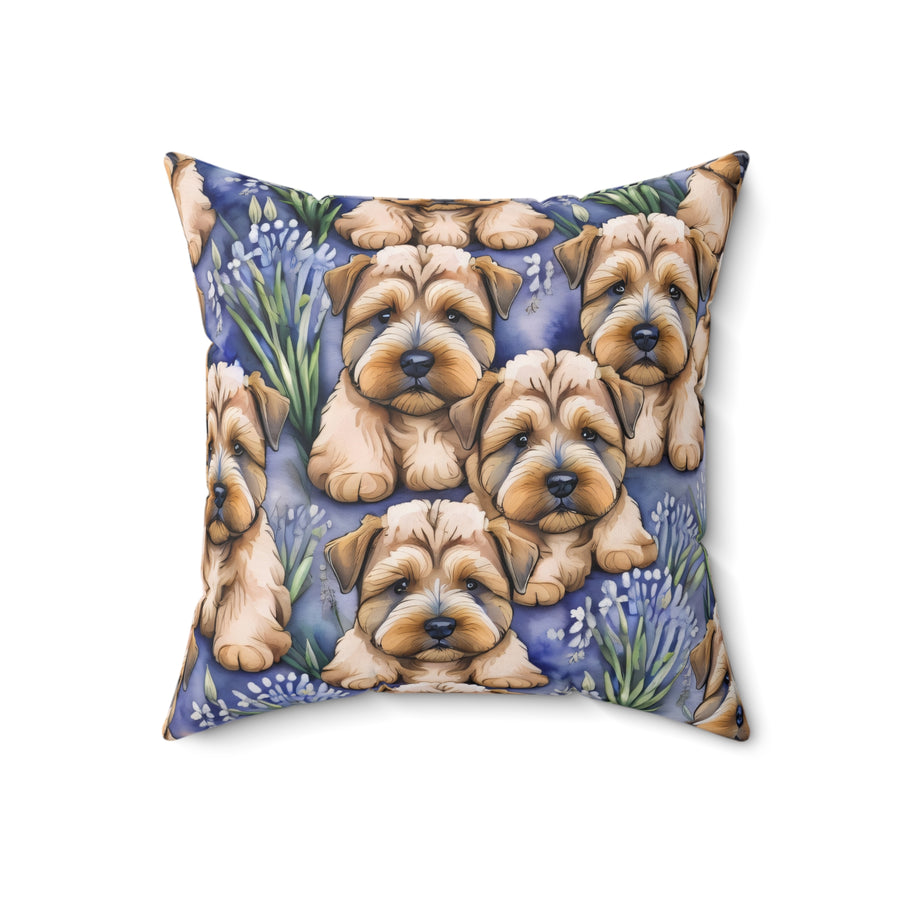 Dandelion Wheaten Spun Polyester Square Pillow