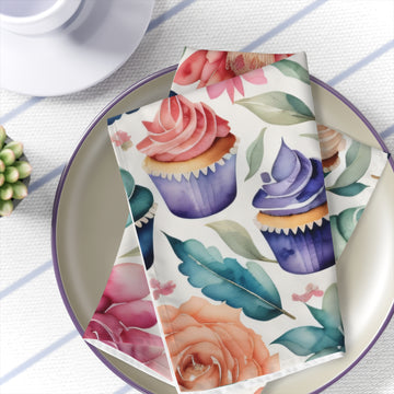 Yumigara Napkins with Sweet Cupcakes and Flowers