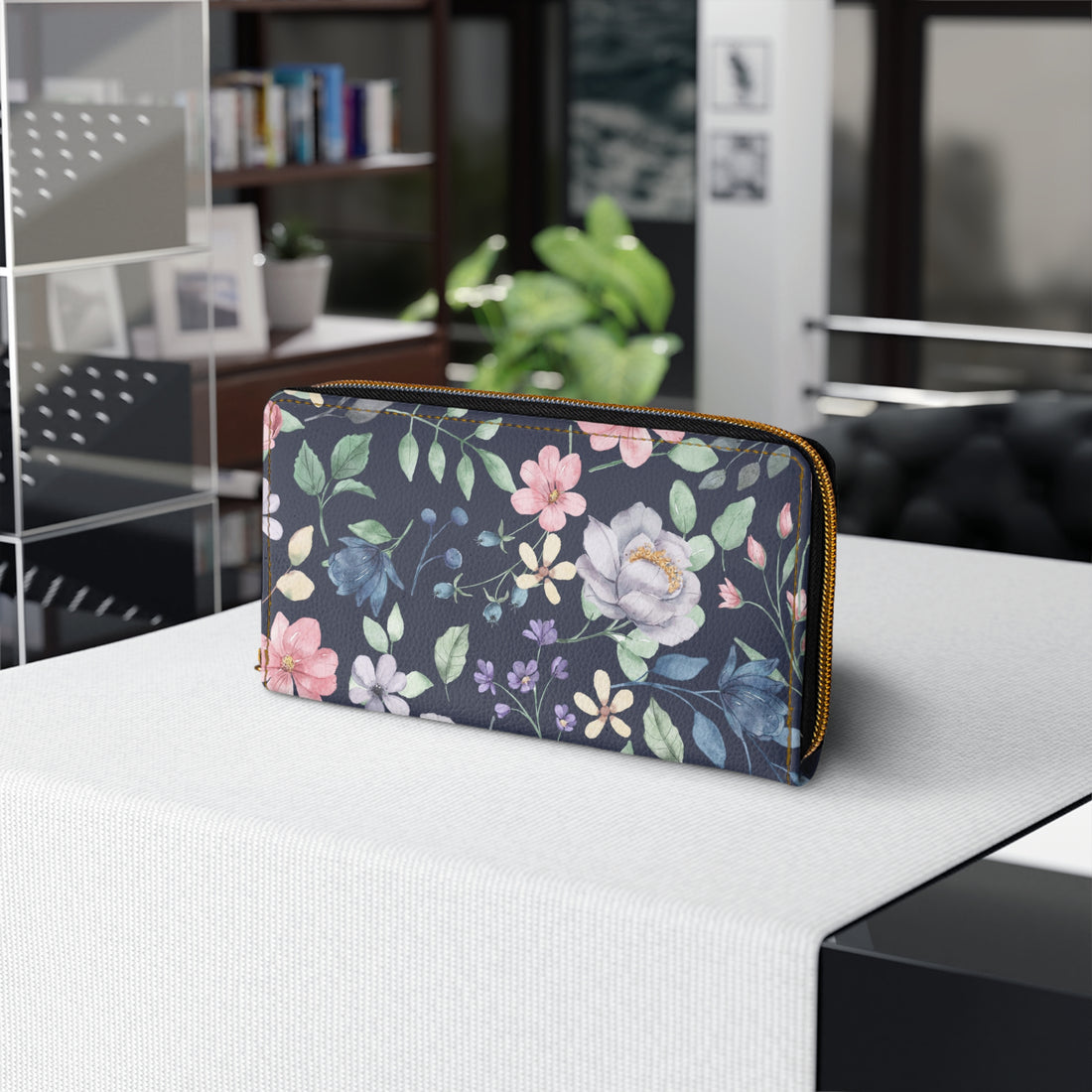 Evening Blooms Zipper Wallet