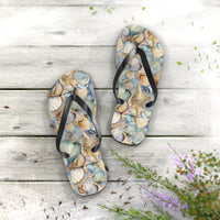 Seaside Serenity Seashell Flip-Flops: Walk in Coastal Comfort