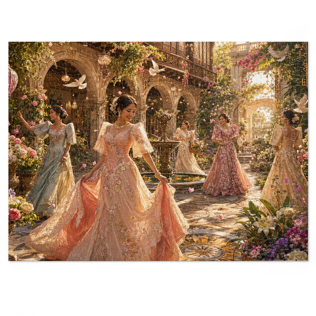 Maria Clara Garden Walk Jigsaw Puzzle with Tin (252, 500, 1000 pieces)