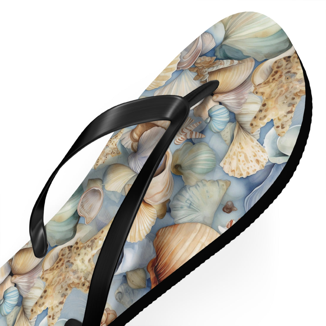 Seaside Serenity Seashell Flip-Flops: Walk in Coastal Comfort