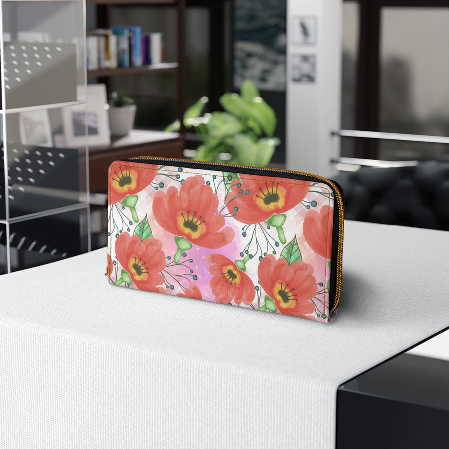 California Poppies Zipper Wallet