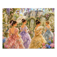 Victorian Garden Scene Jigsaw Puzzle with Tin (252, 500, 1000 puzzle pieces)