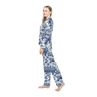 Oriental Flora Women's Luxury Satin Pajamas (AOP)