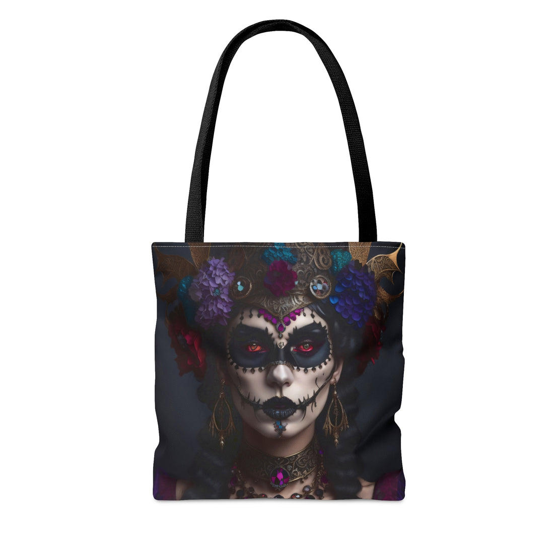 Hibiscus Dia De Las Muerte Gypsy Halloween Trick or Treat Loot Bag