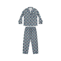 Abstract Penguin Women's Luxury Satin Pajamas