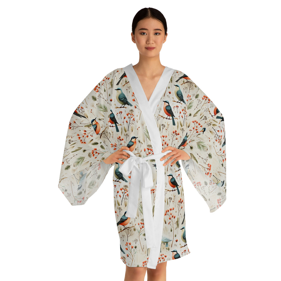 Aviary Sitting Pretty Long Sleeve Kimono Robe