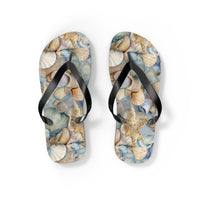 Seaside Serenity Seashell Flip-Flops: Walk in Coastal Comfort