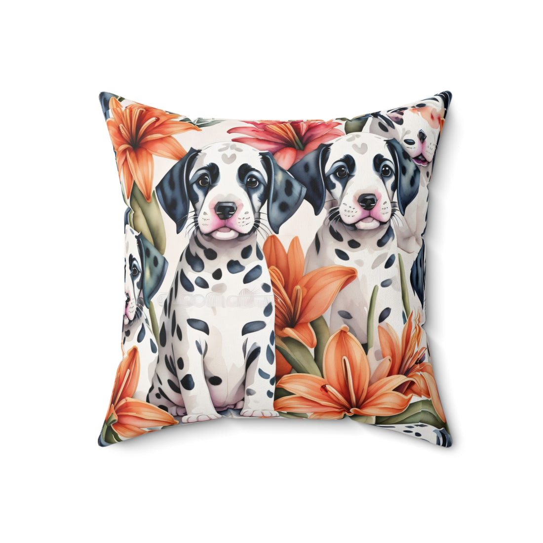 Dalmatian Delight:  Tiger Lily Dreams Pillow