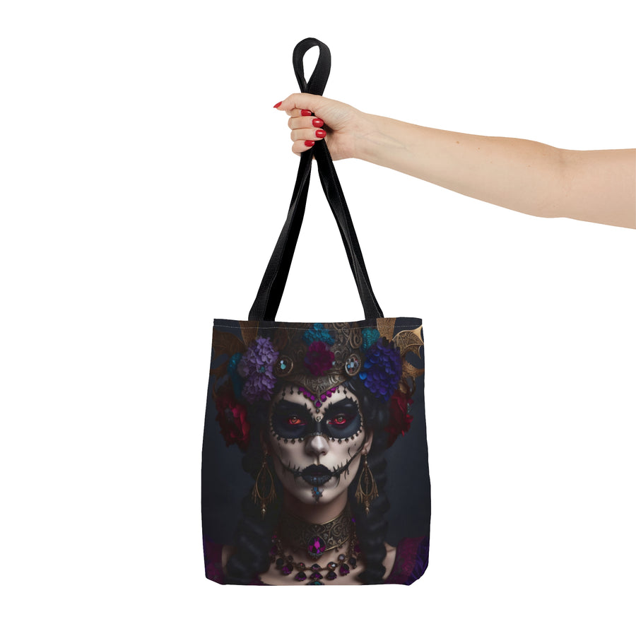 Hibiscus Dia De Las Muerte Gypsy Halloween Trick or Treat Loot Bag