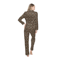 Solid Ground Women's Luxury Satin Pajamas (AOP)